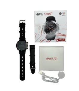 تصویری از ساعت هوشمند صفحه گرد اسپرت مدل HW6 Sport